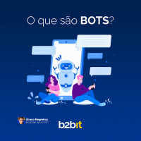 imagem mostrando um robô dentro do celular explicando o que são BOTS