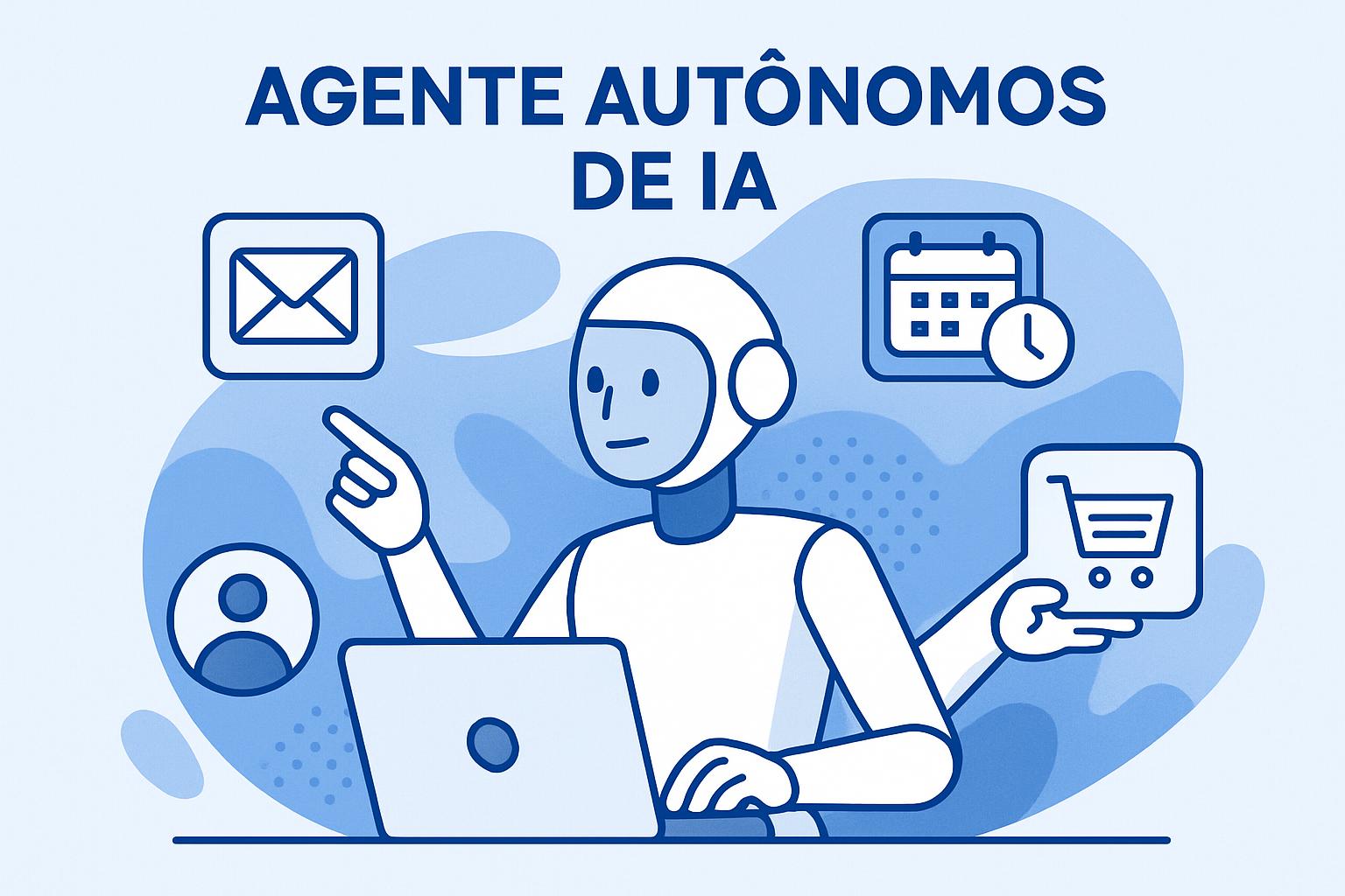 Agentes autônomos de IA em 2025: evoluindo de assistentes para verdadeiros tomadores de decisão em tarefas cotidianas e empresariais.