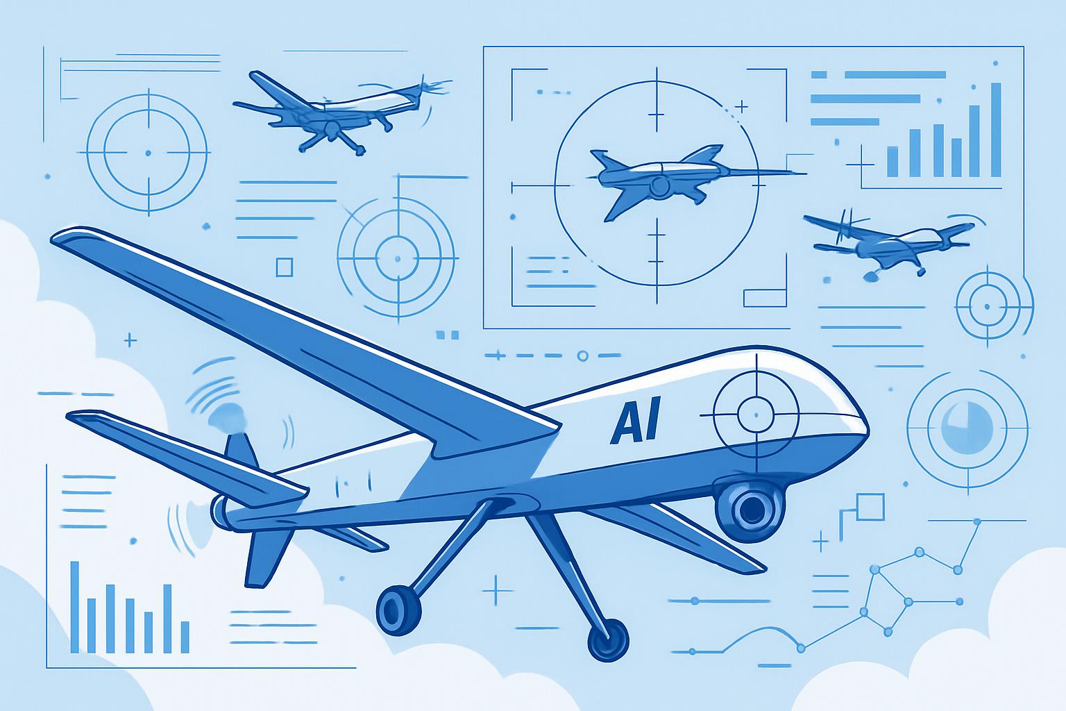 Drones equipados com IA avançada podem identificar alvos, tomar decisões e desviar de interferências de forma autônoma, transformando a dinâmica dos conflitos modernos.