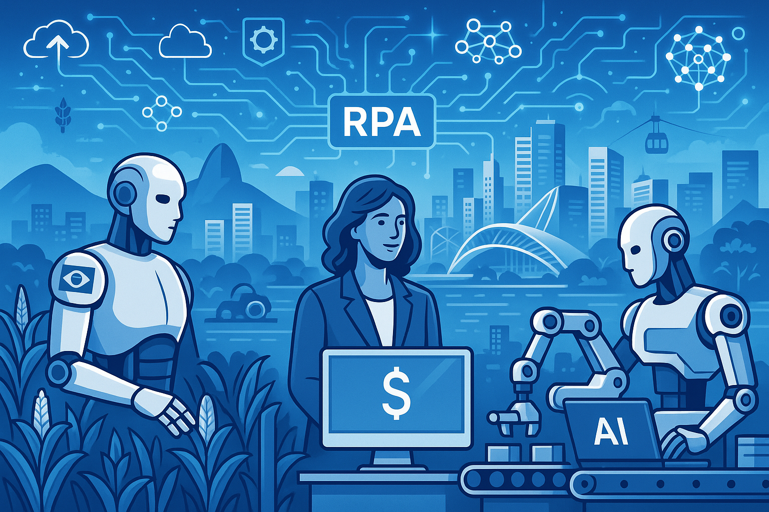 futuro tecnologia RPA IA Brasil setores indústria