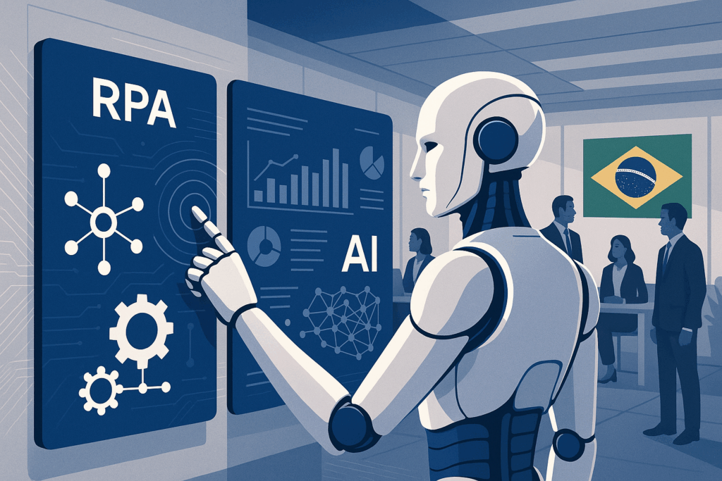 RPA IA automação robótica inteligência artificial Brasil empresas