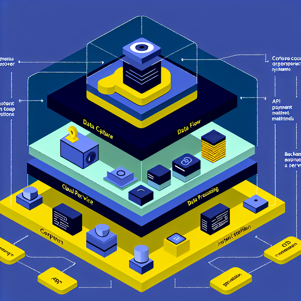 Diagrama em três camadas: captura, processamento e distribuição