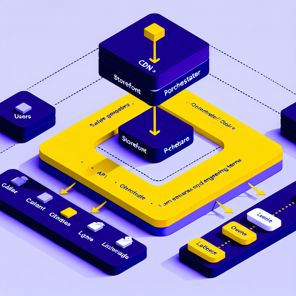 Diagrama em camadas de arquitetura de distribuição digital
