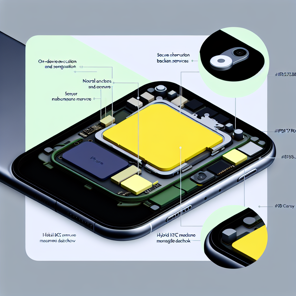 Ilustração: arquitetura on-device e sincronização com backends