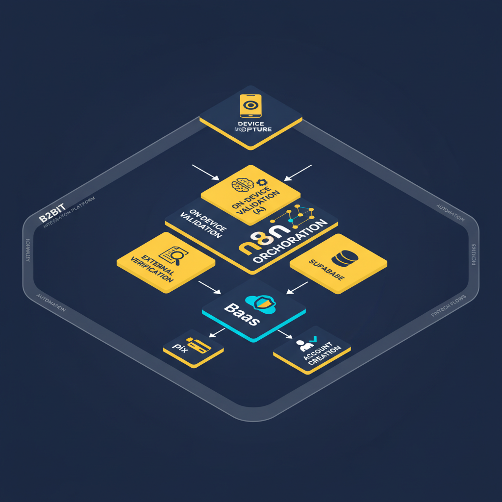 Diagrama de fluxo KYC com Xiaomi 17 Pro Max