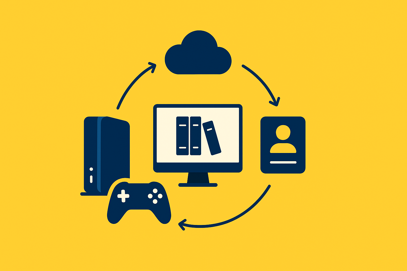 Diagrama mostrando o Xbox Series S conectado a serviços como Game Pass e Xbox Cloud Gaming em 2026