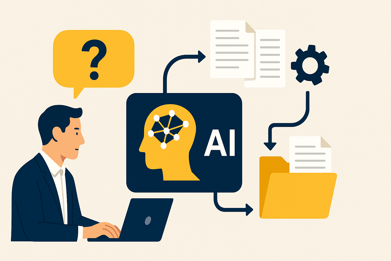 Fluxo de interação entre usuários, Google AI Search agents e sistemas corporativos
